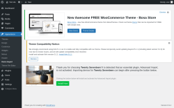 Page screenshot: Appearance &rarr; Demo Import