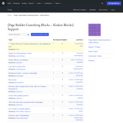 Page screenshot: Kioken Blocks → Support Forum