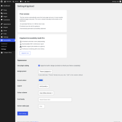Page screenshot: Accessibility &rarr; Settings