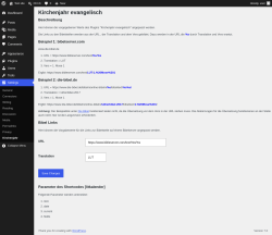 Page screenshot: Settings &rarr; Kirchenjahr