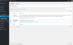 Page screenshot: Plugins &lsaquo; Test site &mdash; WordPress