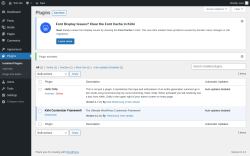 Page screenshot: Plugins &lsaquo; Test site &mdash; WordPress