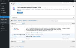 Page screenshot: Plugins &lsaquo; Test site &mdash; WordPress