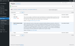Page screenshot: Plugins ‹ Test site — WordPress