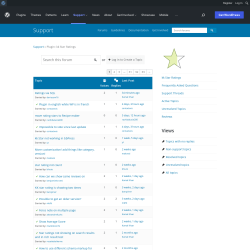 Page screenshot: kk Star Ratings &rarr; Support Forum