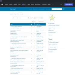 Page screenshot: kk Star Ratings &rarr; Support Forum
