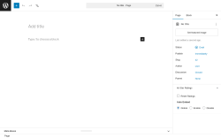 Page screenshot: Add Page &lsaquo; Test site &mdash; WordPress