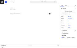 Page screenshot: Add Page &lsaquo; Test site &mdash; WordPress