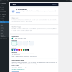 Page screenshot: Settings &rarr; Klarvo AI Transparency
