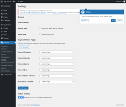 Page screenshot: Knit Pay → Settings