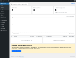Page screenshot: Dashboard &rarr; Analytics