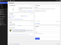 Page screenshot: Dashboard &lsaquo; Test site &mdash; WordPress