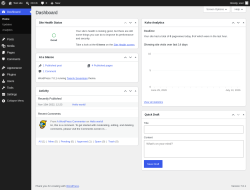 Page screenshot: Dashboard &lsaquo; Test site &mdash; WordPress