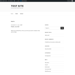 Page screenshot: Test site &ndash; Just another WordPress site