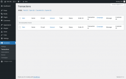 Page screenshot: Donations &rarr; Transactions