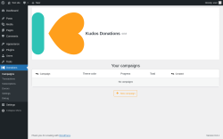 Page screenshot: Donations
