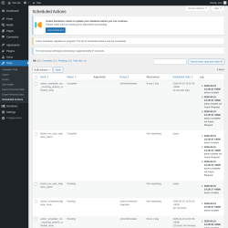 Page screenshot: Tools &rarr; Scheduled Actions