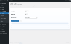 Page screenshot: kURL &rarr; Bulk Generator