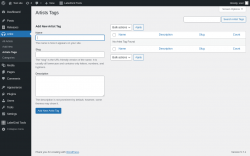 Page screenshot: Artist → Artists Tags