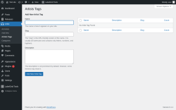 Page screenshot: Artist → Artists Tags