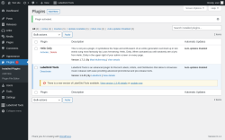 Page screenshot: Plugins ‹ Test site — WordPress