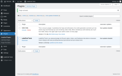 Page screenshot: Plugins ‹ Test site — WordPress