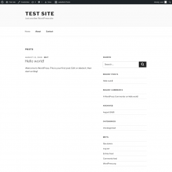 Page screenshot: Test site – Just another WordPress site