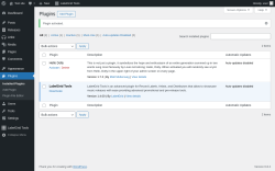 Page screenshot: Plugins ‹ Test site — WordPress