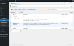Page screenshot: Plugins ‹ Test site — WordPress