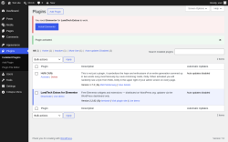 Page screenshot: Plugins &lsaquo; Test site &mdash; WordPress