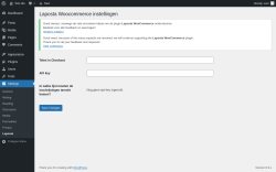 Page screenshot: Settings &rarr; Laposta
