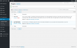 Page screenshot: Plugins ‹ Test site — WordPress