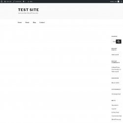 Page screenshot: Test site – Just another WordPress site