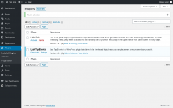 Page screenshot: Plugins ‹ Test site — WordPress