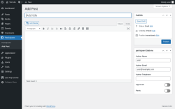 Page screenshot: Participants → Add Post