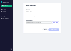 Page screenshot: LLTRM &rarr; New Project