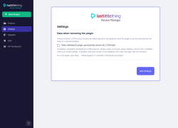 Page screenshot: LLTRM &rarr; Settings