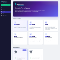 Page screenshot: LLTRM &rarr; Upgrade