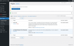 Page screenshot: Plugins ‹ Test site — WordPress