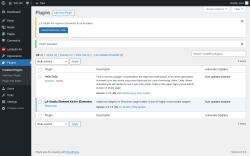 Page screenshot: Plugins ‹ Test site — WordPress