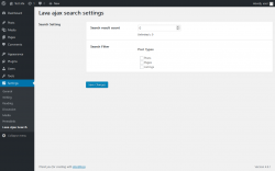 Page screenshot: Settings &rarr; Lava Ajax Search