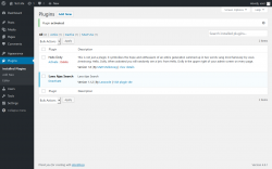 Page screenshot: Plugins &lsaquo; Test site &mdash; WordPress