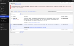 Page screenshot: Plugins &lsaquo; Test site &mdash; WordPress