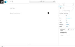 Page screenshot: Add Page ‹ Test site — WordPress