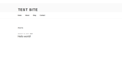 Page screenshot: Test site – Just another WordPress site