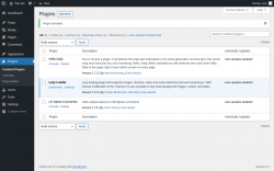 Page screenshot: Plugins ‹ Test site — WordPress
