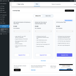 Page screenshot: LDAP/AD Login for Intranet → Licensing Plans