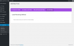 Page screenshot: Lead Form → Add Forms → Setting