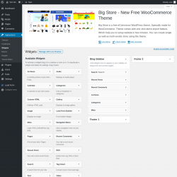 Page screenshot: Widgets ‹ Test site — WordPress