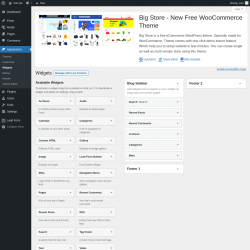 Page screenshot: Widgets ‹ Test site — WordPress